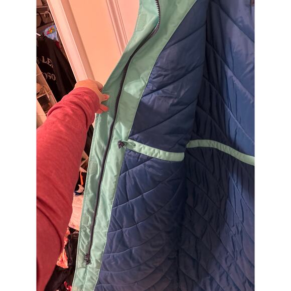 Lands End Sz 18 XL long seafoam teal winter long parka coat euc - Picture 7 of 16